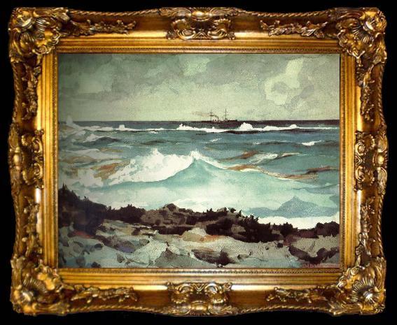 framed  Winslow Homer Coast mad wolf, ta009-2